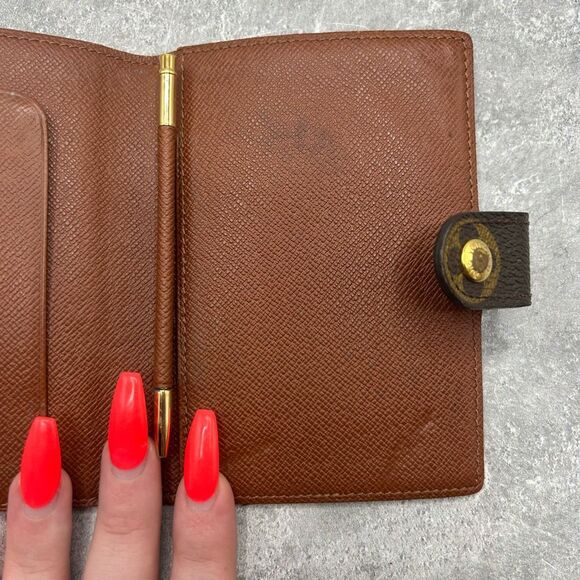 Louis Vuitton Monogram Etui Palm Cover Dark Brown Coated Canvas Snap - Picture 7 of 15